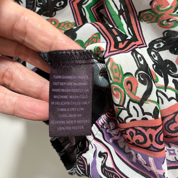 Hale Bob Women’s Tunic Open Sleeves Sheer Large - Picture 8 of 9